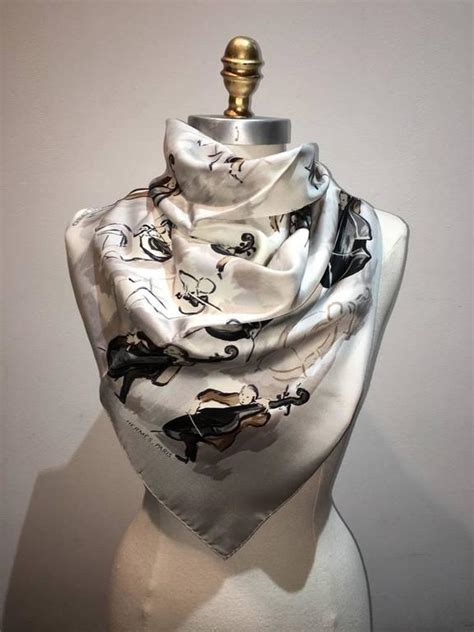 hermes concerto scarf|Hermes Vintage Concerto Silk Scarf in Grey .